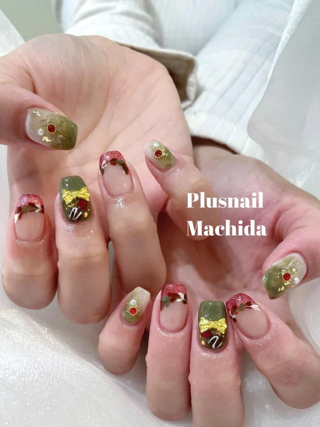 お客様ネイル‪⸜❤️⸝‍
町田限定バレンタインデザインからお選びいただきました！
大人かわいいデザインがお好きな方におすすめのグリーンカラーのバレンタインデザインです🍀
.
町田オリジナルデザイン
¥9889(オフ別)
color:97.655.M1162
リボン追加¥550~
担当:中村
.
#町田ネイルサロン #町田ネイル #バレンタインネイル #抹茶ネイル