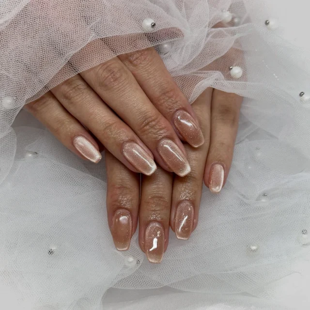 ちゅるんとしたマグネットとフラッシュのラメ感がとてもかわいいです‪♡*･ﾟ
‎𓊆  ワンカラー ￥6,600‎ 𓊇
使用カラー:PL05＋M501
⁡
 #プラスネイル  #プラスネイル銀座中央通り店  #マグネットネイル #フラッシュネイル