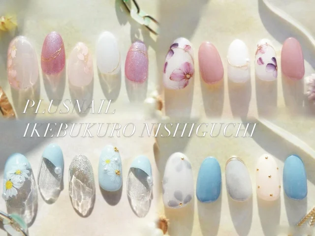 .

.⋆𝜗𝜚 ┈┈┈ ⋯ ┈┈┈ 𝜗𝜚 ┈┈┈ ⋯ ┈┈┈𝜗𝜚.⋆
⁡

🌸3月の新作定額デザインのご紹介🌸
⁡
⁡
⁡プラスネイルでは毎月多数の新作デザインが登場🍀⟡.·
季節ものも多いため毎月のデザインに悩む心配なし🫶
⁡
もちろんカラーやアートの位置など
ご変更可能となっておりますのでお気軽にスタッフに
ご相談ください𓂃🎀𓈒𓏸

.⋆𝜗𝜚 ┈┈┈ ⋯ ┈┈┈ 𝜗𝜚 ┈┈┈ ⋯ ┈┈┈𝜗𝜚.⋆

※インスタのデザインのご希望の方は（インスタデザイン希望）とご予約時に記載頂くかお電話の際はお伝えください
※お時間によってはご案内出来かねますのでよろしくお願い致します。
ご予約はプロフィールのURL またはお電話にて承っております♥

●池袋駅徒歩3分
#nail #nails #naildesign #gelnails